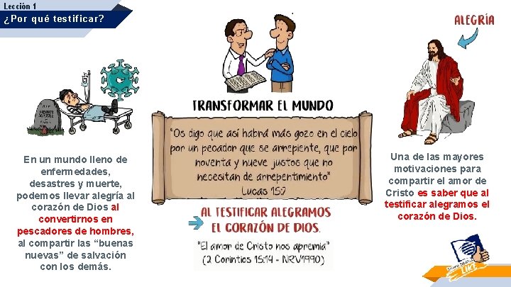 Lección 1 ¿Por qué testificar? En un mundo lleno de enfermedades, desastres y muerte,