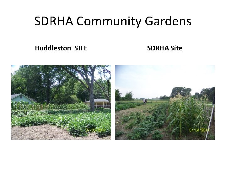 SDRHA Community Gardens Huddleston SITE SDRHA Site 