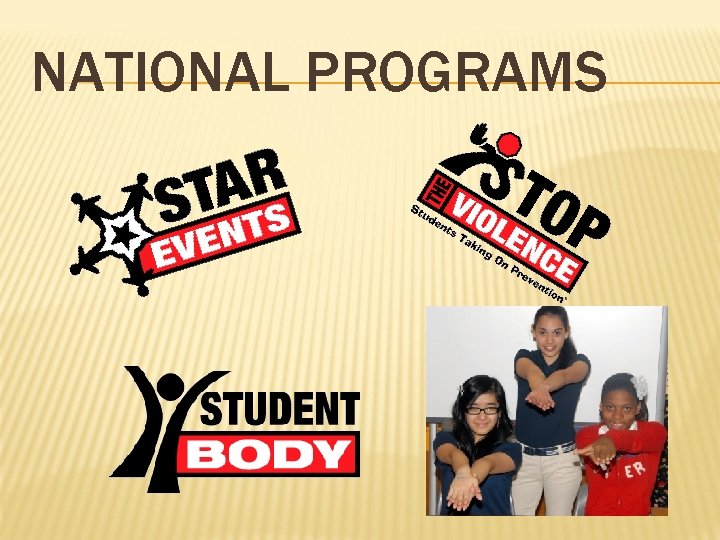 NATIONAL PROGRAMS 