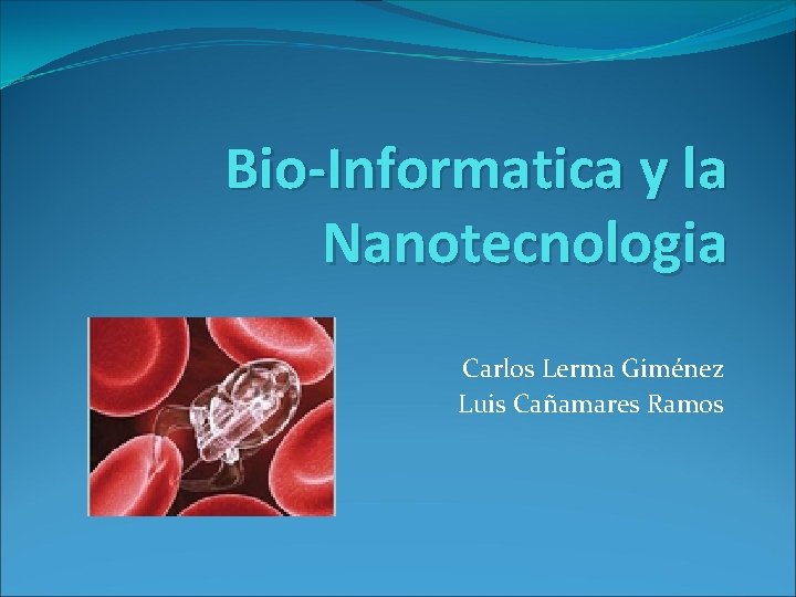 Bio-Informatica y la Nanotecnologia Carlos Lerma Giménez Luis Cañamares Ramos 