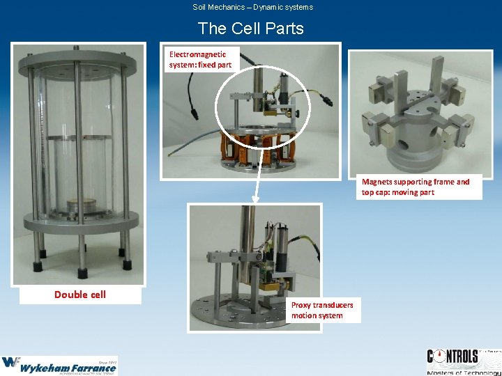 Soil Mechanics – Dynamic systems The Cell Parts Electromagnetic system: fixed part Magnets supporting Soil Mechanics – Dynamic systems The Cell Parts Electromagnetic system: fixed part Magnets supporting