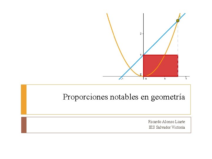 Proporciones notables en geometría Ricardo Alonso Liarte IES Salvador Victoria 
