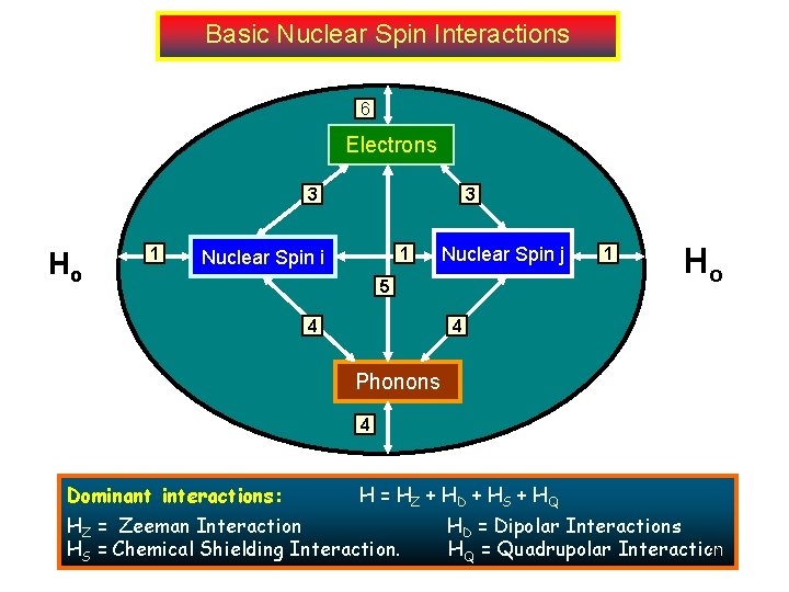 Basic Nuclear Spin Interactions 6 Electrons 3 Ho 1 3 1 Nuclear Spin i