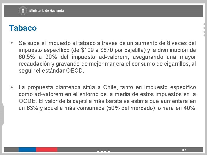 Tabaco • Se sube el impuesto al tabaco a través de un aumento de