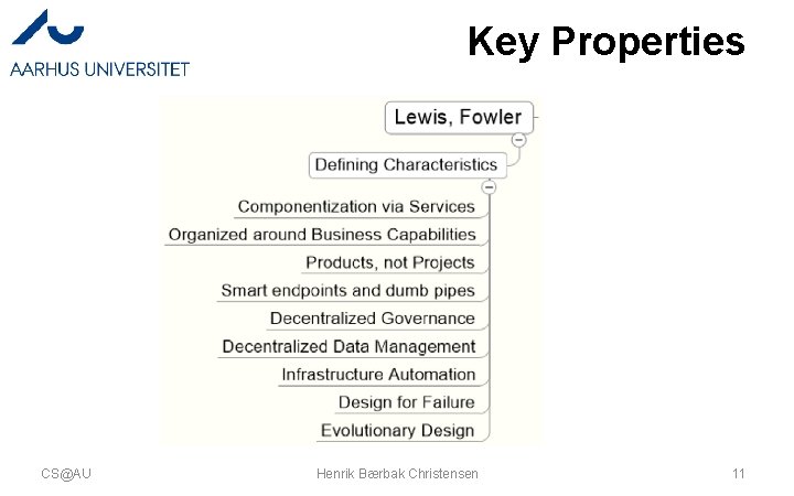 Key Properties CS@AU Henrik Bærbak Christensen 11 