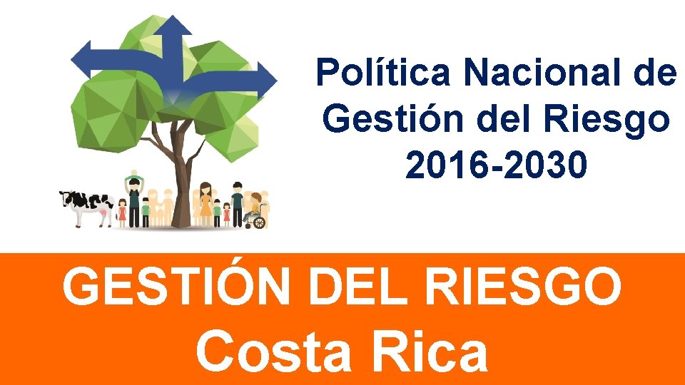 Política Nacional de Gestión del Riesgo 2016 -2030 GESTIÓN DEL RIESGO Costa Rica 