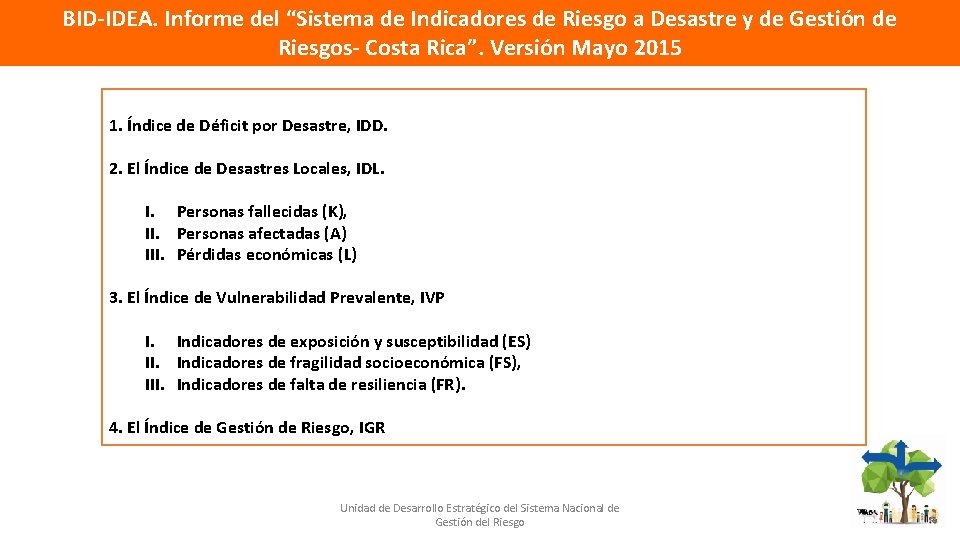 BID-IDEA. Informe del “Sistema de Indicadores de Riesgo a Desastre y de Gestión de