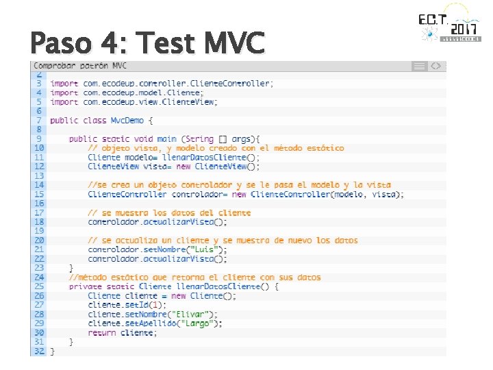 Paso 4: Test MVC 