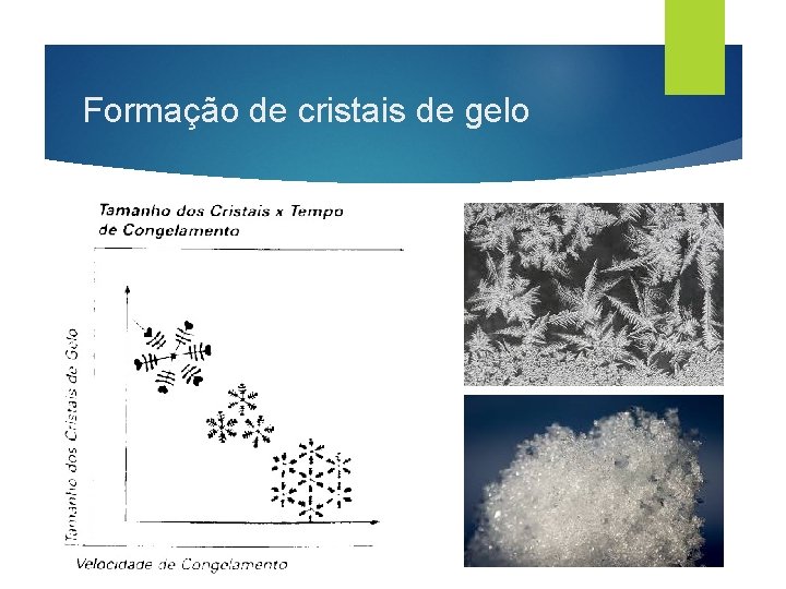 Formação de cristais de gelo 