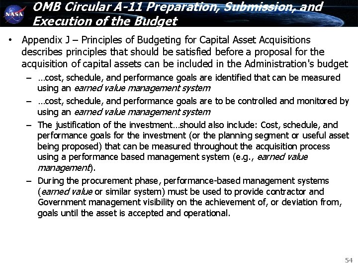 OMB Circular A-11 Preparation, Submission, and Execution of the Budget • Appendix J – OMB Circular A-11 Preparation, Submission, and Execution of the Budget • Appendix J –