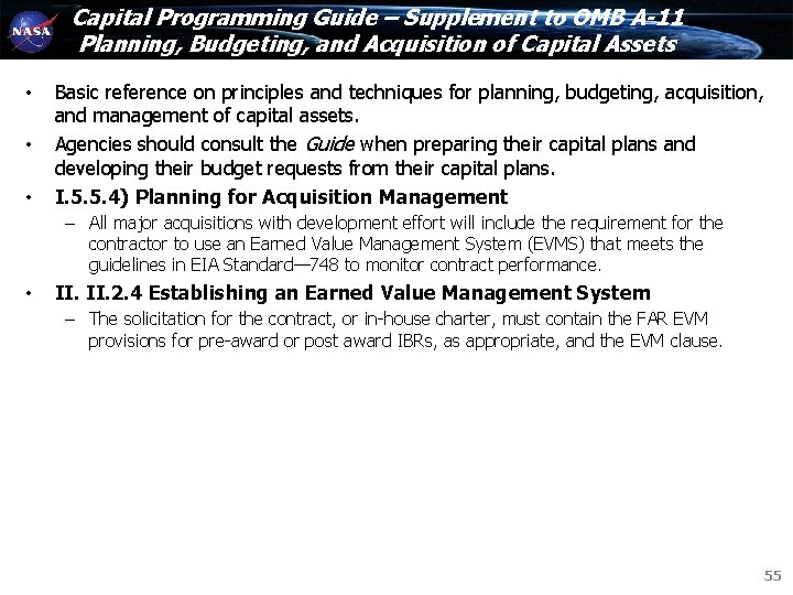 Capital Programming Guide – Supplement to OMB A-11 Planning, Budgeting, and Acquisition of Capital Capital Programming Guide – Supplement to OMB A-11 Planning, Budgeting, and Acquisition of Capital