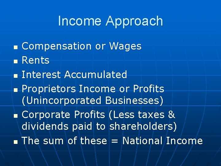 Chapter 7 Measuring Domestic Output National Income Price