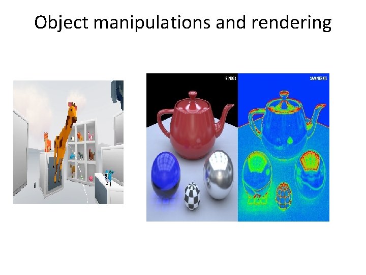 Object manipulations and rendering 