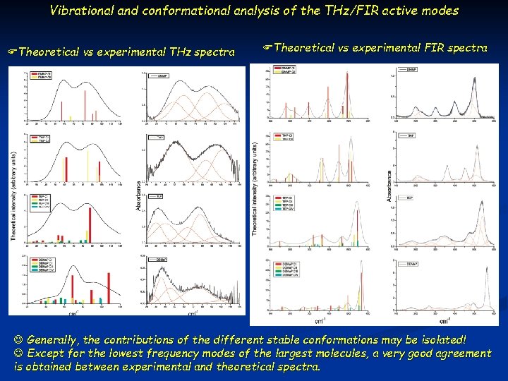 Vibrational and conformational analysis of the THz/FIR active modes FTheoretical vs experimental THz spectra