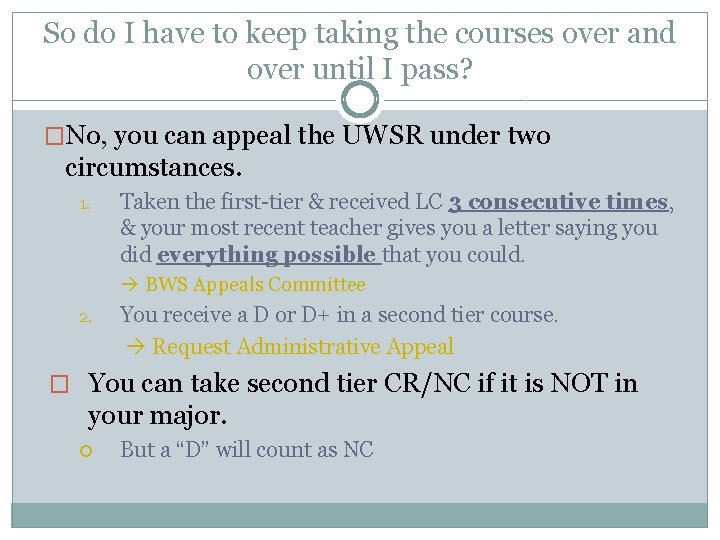 So do I have to keep taking the courses over and over until I