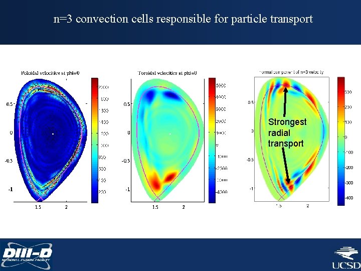 n=3 convection cells responsible for particle transport Strongest radial transport 