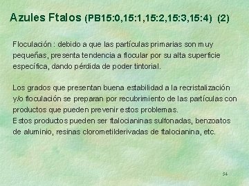 Azules Ftalos (PB 15: 0, 15: 1, 15: 2, 15: 3, 15: 4) (2)