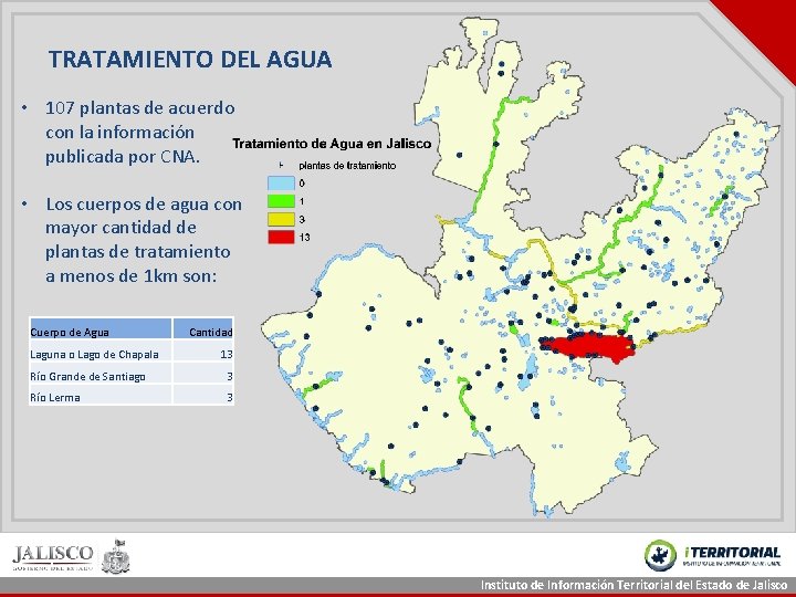 TRATAMIENTO DEL AGUA • 107 plantas de acuerdo con la información publicada por CNA. TRATAMIENTO DEL AGUA • 107 plantas de acuerdo con la información publicada por CNA.