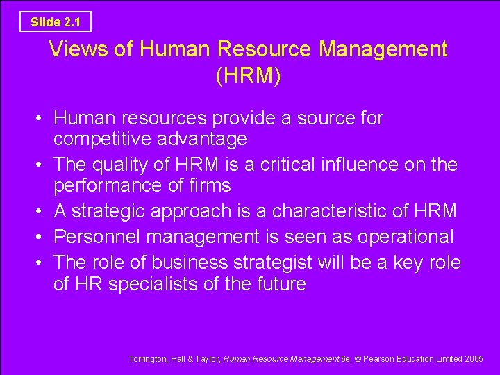 Slide 2. 1 Views of Human Resource Management (HRM) • Human resources provide a Slide 2. 1 Views of Human Resource Management (HRM) • Human resources provide a