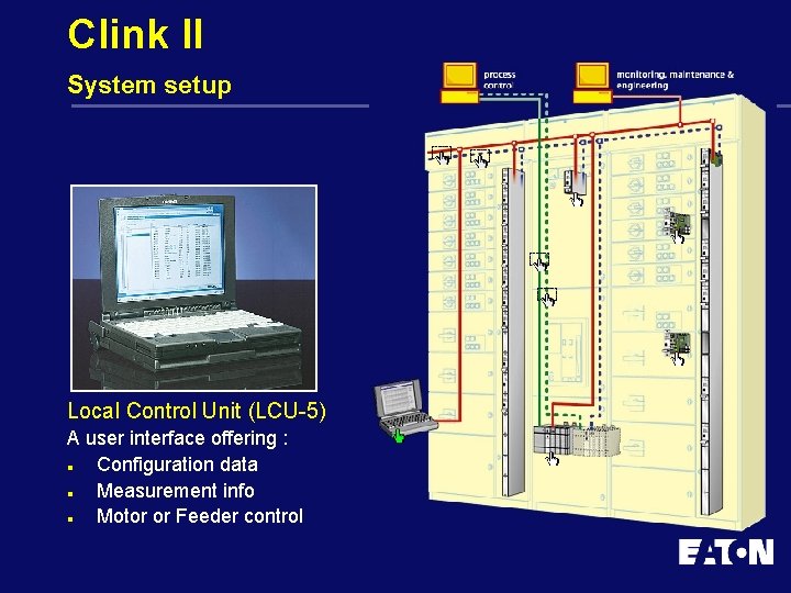 Clink II System setup Local Control Unit (LCU-5) A user interface offering : l