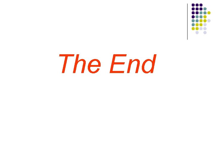 The End 