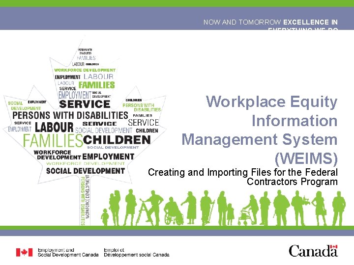 1 NOW AND TOMORROW EXCELLENCE IN EVERYTHING WE DO Workplace Equity Information Management System