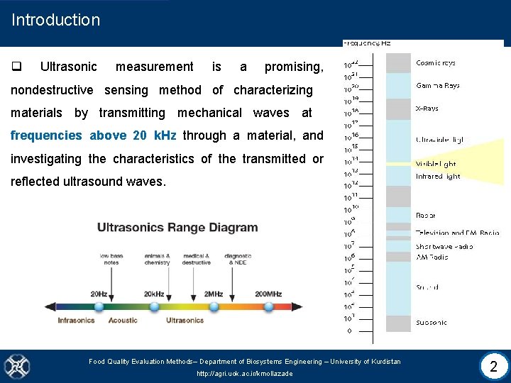 Introduction q Ultrasonic measurement is a promising, nondestructive sensing method of characterizing materials by