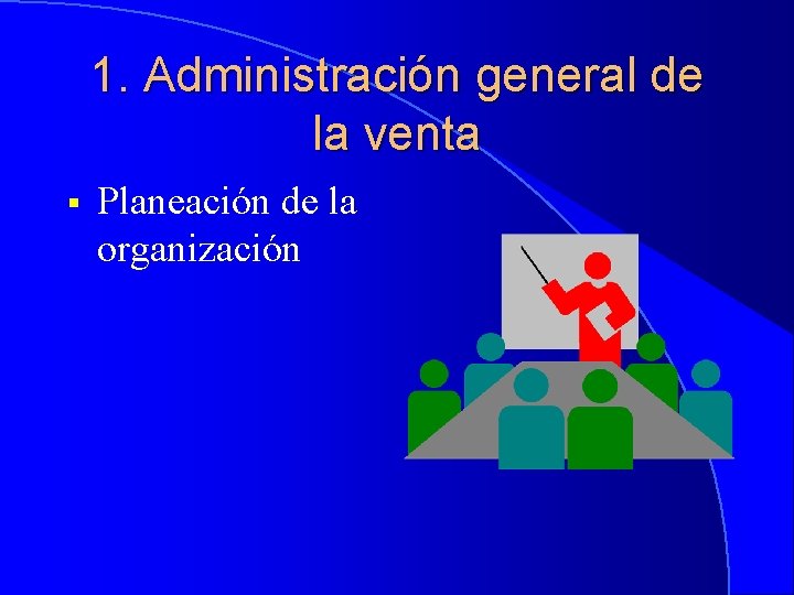 1. Administración general de la venta § Planeación de la organización 