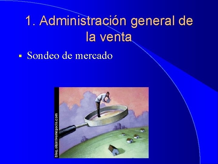 1. Administración general de la venta § Sondeo de mercado 