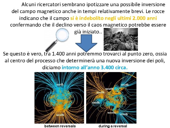 Alcuni ricercatori sembrano ipotizzare una possibile inversione del campo magnetico anche in tempi relativamente