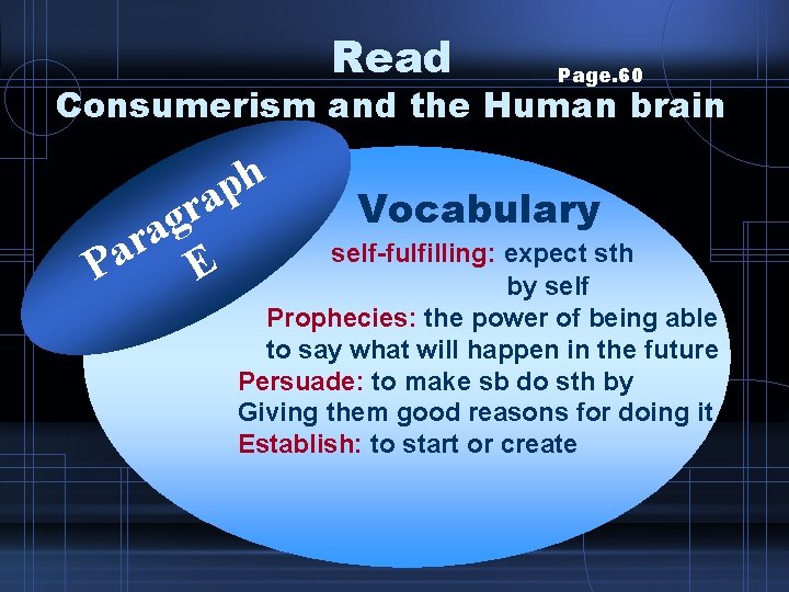 Read Page. 60 Consumerism and the Human brain a P g a r h