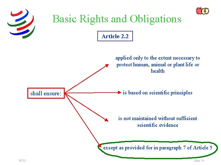 Basic Rights and Obligations Article 2. 2 applied only to the extent necessary to