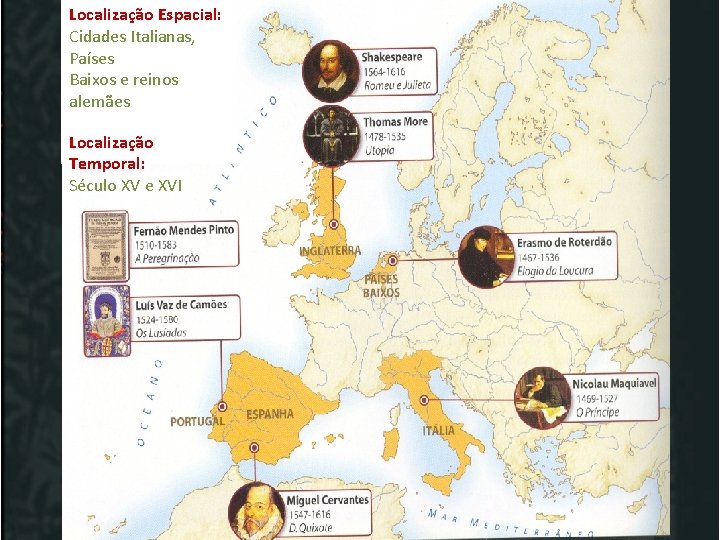 Localização Espacial: Cidades Italianas, Países Baixos e reinos alemães Localização Temporal: Século XV e