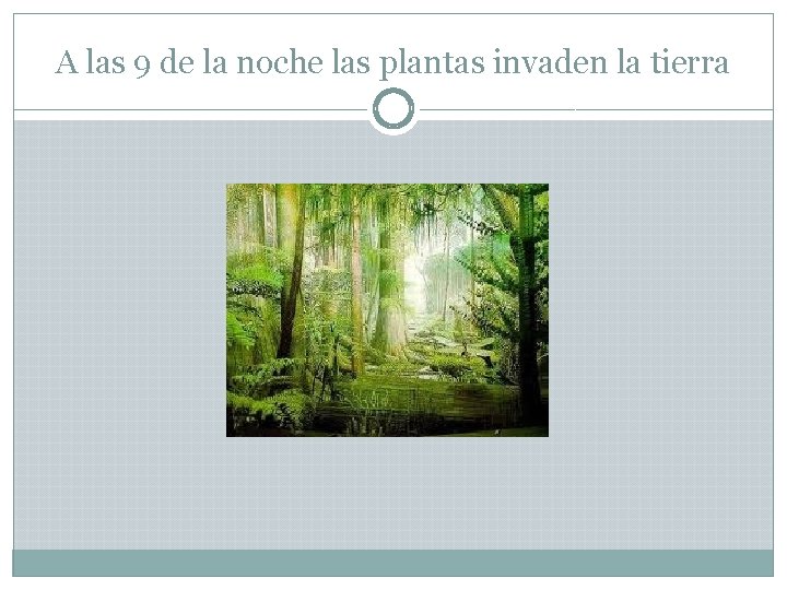 A las 9 de la noche las plantas invaden la tierra 