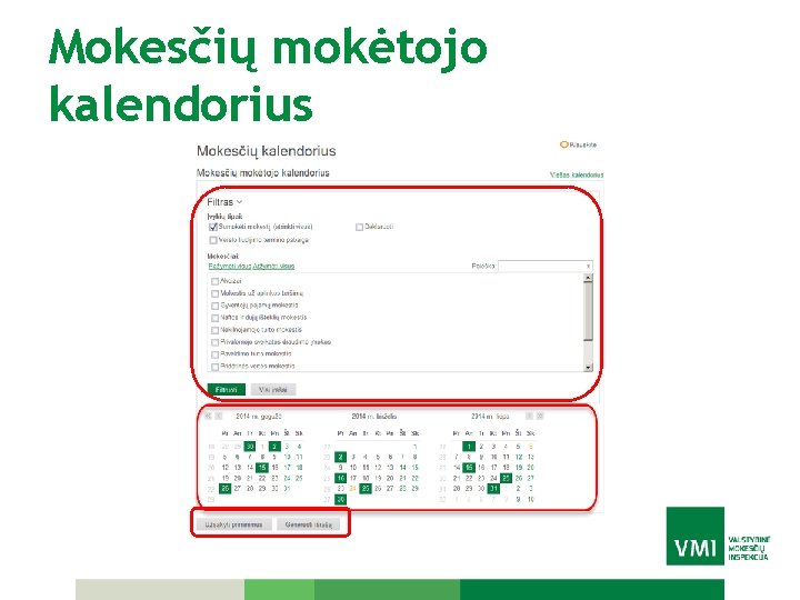 Mokesčių mokėtojo kalendorius 