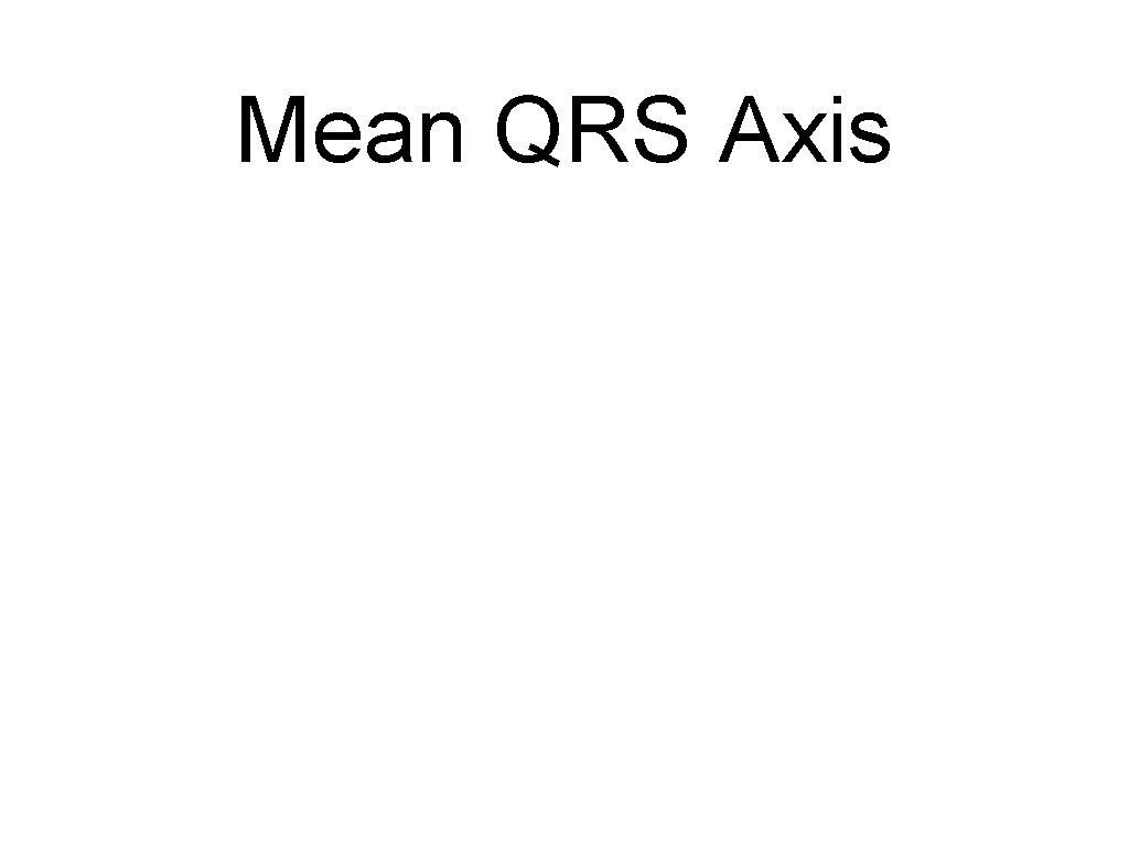 Mean QRS Axis 