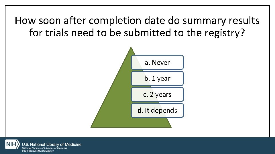 How soon after completion date do summary results for trials need to be submitted
