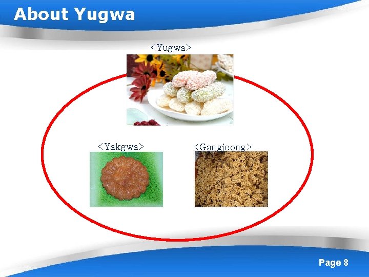 About Yugwa <Yugwa> <Yakgwa> <Gangjeong> Powerpoint Templates Page 8 