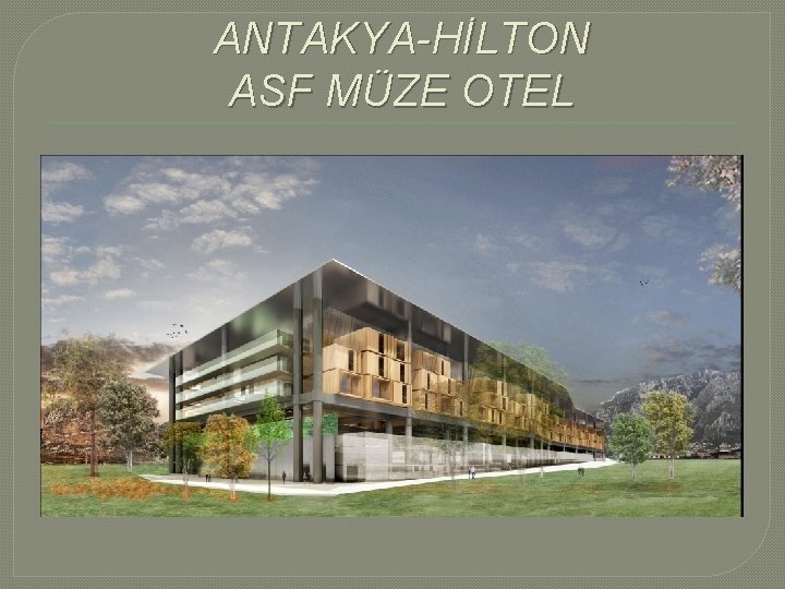 ANTAKYA-HİLTON ASF MÜZE OTEL 