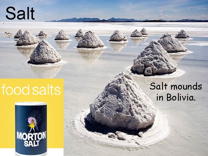 Salt mounds in Bolivia. Salt mounds in Bolivia.