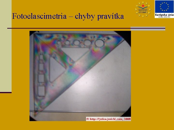 Fotoelascimetria – chyby pravítka 