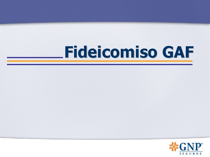 Fideicomiso GAF Fideicomiso GAF