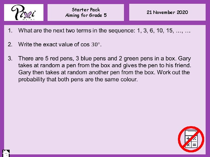 Starter Pack Aiming for Grade 5 21 November 2020 Starter Pack Aiming for Grade 5 21 November 2020