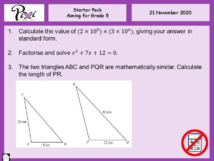 Starter Pack Aiming for Grade 5 21 November 2020 Starter Pack Aiming for Grade 5 21 November 2020