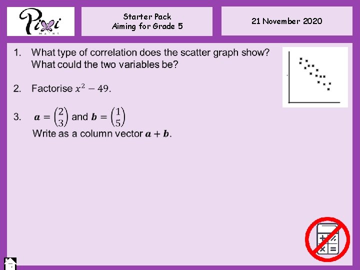 Starter Pack Aiming for Grade 5 21 November 2020 Starter Pack Aiming for Grade 5 21 November 2020