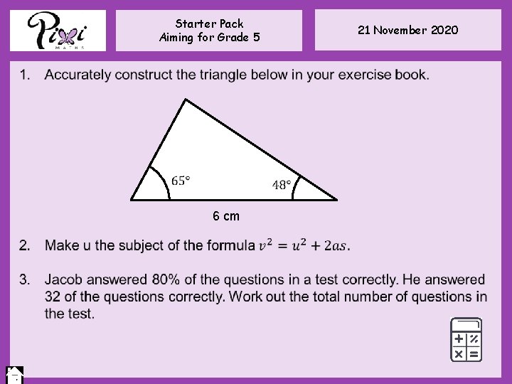 Starter Pack Aiming for Grade 5 6 cm 21 November 2020 Starter Pack Aiming for Grade 5 6 cm 21 November 2020