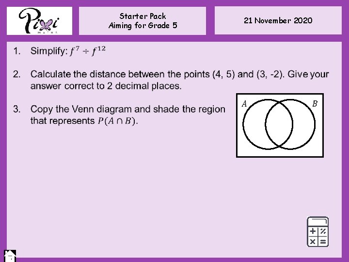Starter Pack Aiming for Grade 5 21 November 2020 Starter Pack Aiming for Grade 5 21 November 2020