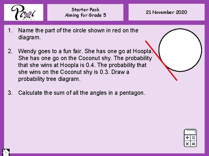 Starter Pack Aiming for Grade 5 21 November 2020 1. Name the part of Starter Pack Aiming for Grade 5 21 November 2020 1. Name the part of