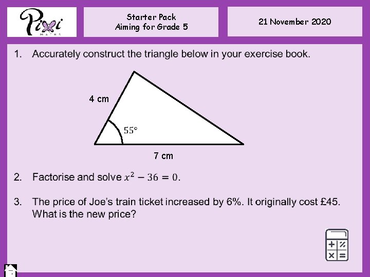 Starter Pack Aiming for Grade 5 4 cm 7 cm 21 November 2020 Starter Pack Aiming for Grade 5 4 cm 7 cm 21 November 2020