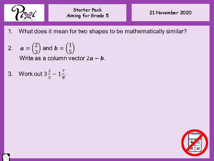 Starter Pack Aiming for Grade 5 21 November 2020 Starter Pack Aiming for Grade 5 21 November 2020